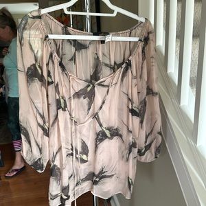 Sheer flower blouse